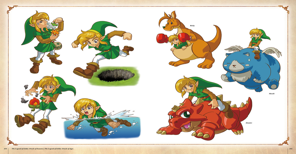 arte conceptual de link en zelda oracles